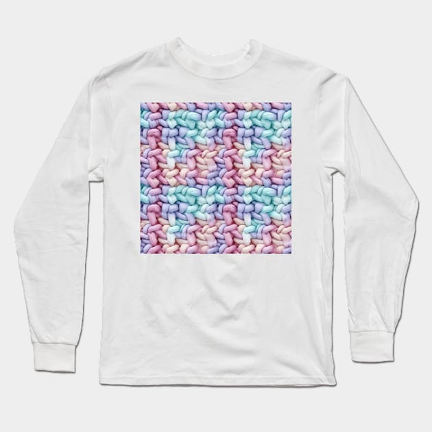 Pastel Knit Waves Long Sleeve T-Shirt by star trek fanart and more